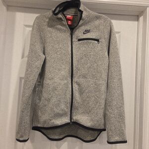 Nike Heather Gray Summit Fleece Full-zip Women's Jacket, Large.